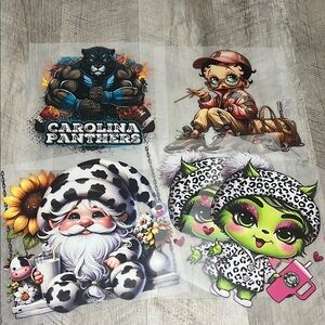 Variety Pack of Graphic 20 Head Transfers for T-shirts or anything project